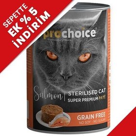 Resim Pro Choice Sterilised Somon Etli Tahılsız Kısırlaştırılmış Kedi Konservesi 400 Gr 