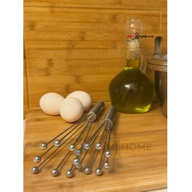 Resim Feyza Design Paslanmaz Çelik Mini Boncuklu Çırpıcı 2'li Takım, Pratik ve Dayanıklı 