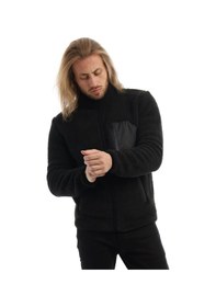 Resim Polostate Erkek Dik Yaka Peluş Ceket Siyah 