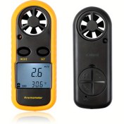 Resim 1 adet Dijital El Tipi Anemometre GM816, 65MPH Rüzgar Hızı Ölçer Hava Akış Sensörü ile, Düşmeye Karşı Tasarım, LCD Ekran, Pil İle Çalışır (Pil Dahil Değildir), Siyah ve Sarı Seçenekleri, Dış Mekan Ekipmanı | Kullanıcı Dostu Arayüz | Hafif Anemometre 
