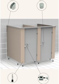 Resim Gürçay Wc ve Soyunma Kabini Bağlantısı U 13mm 