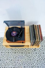 Resim Zecir Ahşap Pikap Sehpası, Modern Plak çalar Standı 