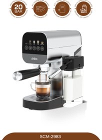 Resim Sinbo SCM-2983 Espresso Kahve Makinesi Dahili Süt Hazneli 20 Bar Barista Kollu 