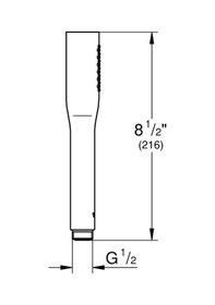Resim Grohe Euphoria Stick Cosmopolitan El Duşu 1 Akışlı Phantom Black - 22126kf0 