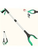 Resim Meridiangoods Yeşil 32 İnç Hafif Geniş Pençe Metal Katlanır Kıskaç, Yaşlılar İçin Ergonomik Çöp Toplama Aracı 