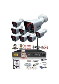 Resim IDS DS-2021HD-SET8-1TB 8 Kameralı 1080P Full HD 5 MP Sony Lensli Kamera Seti - 2021 
