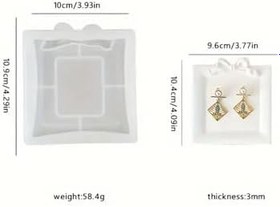 Resim Silikon Avrupa Dantel Fiyonk Tasarımlı Silikon Kalıp 10x10.9 CM 