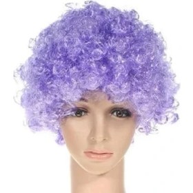Resim Aspata Store Mor Renkli Kıvırcık Peruk 