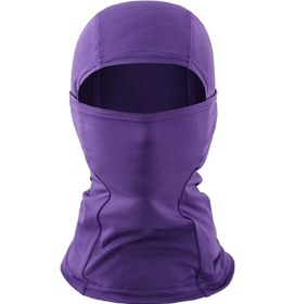 Resim Butu Güneş Korumalı Elastik Boyun Körüğü Balaklava Koyu Mor 