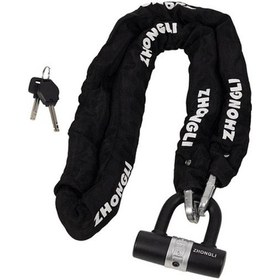 Resim Zhongli Zincir Kilit Ve U Kilit 10 150 Cm Zincir Kilidi 