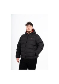 Resim Maraton Sportswear Büyük Beden Erkek Kapşonlu Uzun Kol Basic Siyah Mont 21391-siyah Siyah 