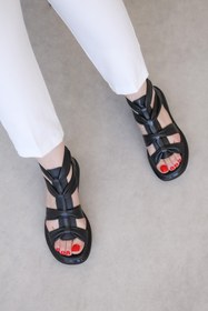 Resim Fast Step Hakiki Deri Kadın Klasik Sandalet 124ZA116 