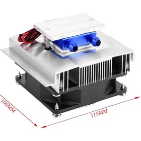 Resim Genel Markalar Termo Elektrik Peltier Su Soğutucu Sistem 50W Mini Klima Buzdolabı Buzluk Akvaryum Bilgisayar Araba 