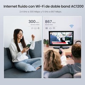 Resim Tenda AC8 WLAN Dual Band Gigabit Router 1200Mbit/s (867Mbit/s 5GHz + 300Mbit/s 2.4GHz, 4 Gigabit Port, Mu-MIMO,4 * 6dBi Harici Anten, Uygulama Kontrolü, IPV6) Siyah 