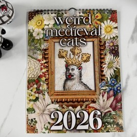 Resim 2026 Ortaçağ Kedi Takvimi - Vintage Gotik Duvar Takvimi, Kraliyet Taçlı Kedi Sanatı, Çiçek ve Mantar Tasarımı - Ocak 2026'dan Aralık 2026'ya Planlayıcı, Ev ve Ofis Dekoru için Mükemmel Hediye - Dayanıklı Kağıt Baskı, Kedi Dekoru, Şirin İllüstrasyon, Yüksek Kaliteli Baskı, Dekoratif Planlayıcı, Tarih Tutkunları, Retro Tasarım, Sağlam Yapı, Tarih Tutkunları, Retro Kedi Kitabı, Tarih Tutkunu Hediyesi, Ev Ofis Takvimi 