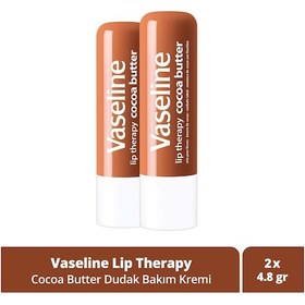 Resim Vaseline Lip Therapy Dudak Bakım Kremi Cocoa Butter 4.8 Gr X2 