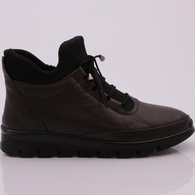 Resim Dgn 2008 Kadin Bağcikli Fermuarli Comfort Bilek Bot 2008-692-R0878 Koyu Kahverengi 