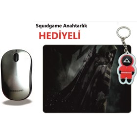Resim Genel Markalar Kablosuz Rahat Kullanım Optik Fare Ofis Wireless Mouse-kalın Kaymaz Mausepad Hediyei 