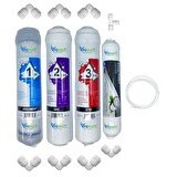 Resim Pemax Water Solutions Kapalı Kasa Su Arıtma Cihazlarına Uygun STD 4'lü Gümüş İyonlu Tatlandırıcı Set 