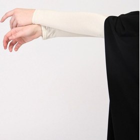 Resim Manolyaşal İslamic Hijab Likralı Kaymayan Kurtarıcı 1 Çift Tesettür Kolluk Krem 