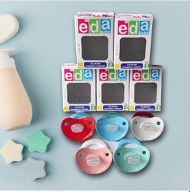 Resim Eda Bebe Lüx Silikon Damaklı Emzik 5'li Ekomix Set - 6-18 Ay Çok Renkli 