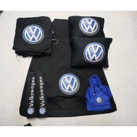 Resim sekutuning Volkswagen vites kapşonu, kemerliği, servis kılıfı ve yastık seti 