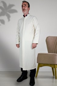 Resim Royal Attire Hac Umre Kıyafetleri/ön Düğmeler Gizli Ve Uzun Kollu Düğmesiz Cepli/Namaz Cübbesi 