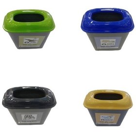 Resim Cam Metal Plastik Kağıt Atık Geri Dönüşüm Çöp Kovası Seti 