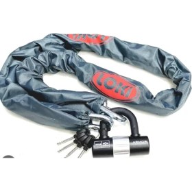 Resim Armor Loki 10 - 10 mm x 150 cm Galvanizli Zincir Kilit + U Bar 