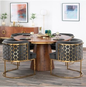 Resim Püff Konsept Sanat & Dekorasyon Avis Petek Modern Metal Berjer 