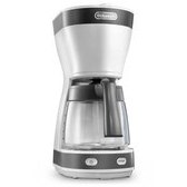 Resim DeLonghi İnox Beyaz ICM Filtre Kahve Makinesi (42000210) 