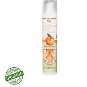 Resim Azetabio Organik Çocuk Diş Macunu Şeftali 3-7 Yaş 50 Ml 