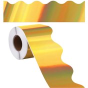 Resim Sones 7,6 Cm X 10 M Yelpaze Şeklinde Lazer Altın Kenarlıklı Kağıt Pano Kenar Dekorasyonu 3+ 