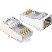 Resim Platoon100 Adet Metal Cat6 Konnektör 100 Adet Cat6 Metak Jack 