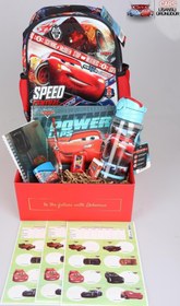 Resim LİSANSLI CARS GIFT BOX 12 PARÇA ANAOKULU ÇANTASI,500 ML MATARA VE KIRTASİYE SETİ Cars