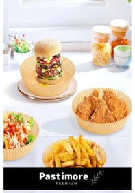 Resim Premium Bpa İçermez Tüm Modeller İle Uyumlu Airfryer Hava Fritözü Yağsız Pişirme Kağıdı 50 Adet 