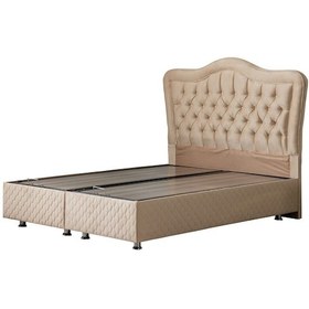 Resim Setaymobilya Baza, Camelli Çift Kişilik Bej Baza + Başlık, Setay 