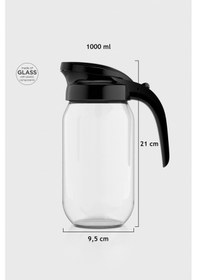 Resim Renga Beluga 1000 Ml Siyah Kapaklı Cam Sürahi 111028 