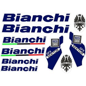 Resim Monero Bianchi Bisiklet Yazı Seti Kadro Etiketi A4 Mavi 