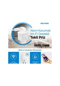 Resim Neutron Akıllı Wi-fi Tekli Akım Korumalı Priz Ntl-0011 