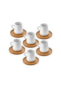Resim Mien Bambu Tabaklı 6 Kişilik Kahve Takımı Mıen23406 