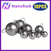 Resim Natufish 10'lu Paslanmaz Çelik Balıkçılık Ağırlık Seti - Tuzlu Su & Tatlı Su Balıkçılığı için Dayanıklı, Korozyona Dirençli Kurşun Ağırlıklar, Yüksek Hızlı Döner, Çoklu Boyutlar (2g-12g) 
