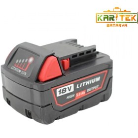Resim Orjinal Milwaukee Uyumlu 18V 5.0Ah Batarya 