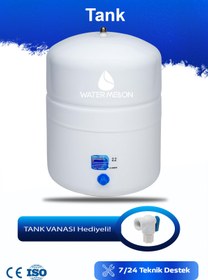 Resim Watermelon Su Arıtma Cihazı Metal Genleşme Tankı Standart 8 Lt Su Arıtma Deposu Tank Vanası Hediyeli 