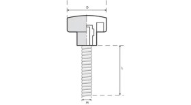 Resim Sedef Kelebek Sap Erkek 70X40 mm M12X45-5'Lİ Paket 