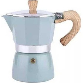 Resim Urbannest Bosphorusboutique Renkli Pot Moka Makinesi - Klasik İtalyan Espresso, Güçlü Aroma, 300ml, Ofis-kahveci İçin 