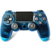 Resim Geekyou Ps4 Kablosuz Bluetooth Oyun Kumandası - 6 Eksenli Jiroskop, Led Işık Şeridi, Ergonomik Tasarım, Şeffaf Mavi 