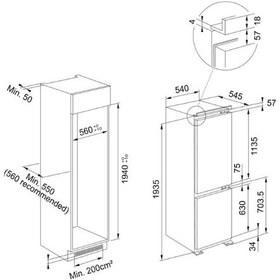 Resim Franke Fcb 360 Tnf Ne D Ankastre Buzdolabı 