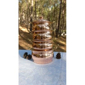 Resim Sebe Home 8 Parça Kapaklı Bakır Maraş Güveci 