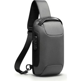 Resim Mark Ryden Hırsızlığa Karşı Göğüs Çantası Crossbody Çanta Iş Çantası USB Şarj -Gri (Yurt Dışından) 